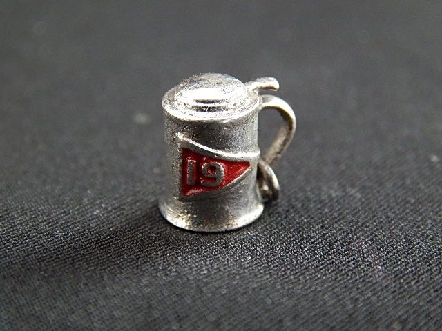 Silver Mug with Red 19 lh10815