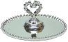 Silver Tray with Heart Handle bdj062