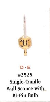 Single Candle Wall Sconce with Bi-Pin Bulb HW2525