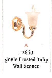 Single Frosted Tulip Wall Sconce HW2640