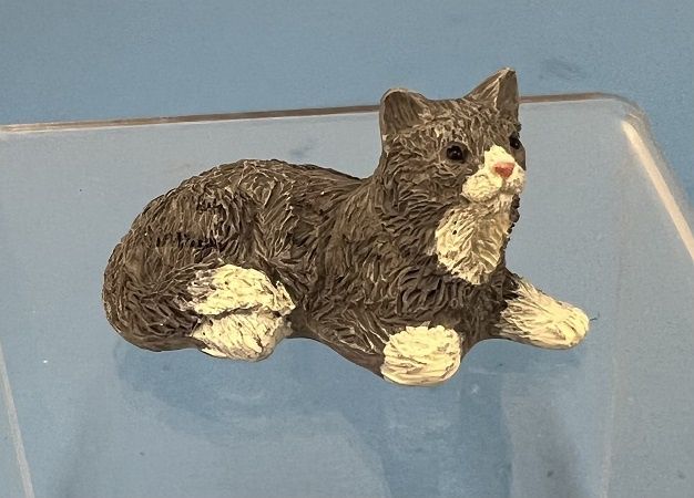 Sitting Gray and White Cat jkcat04
