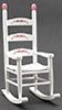CLA10795 Rocking Chair, White, Pink Ribbon Decal