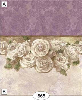 Rose Damask - Purple WAL0865