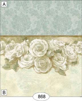 Rose Damask - Blue WAL0868