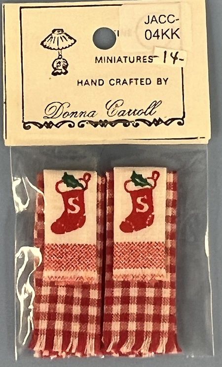 Santa Stocking Hand Towels by Donna Carroll jacc-04kk