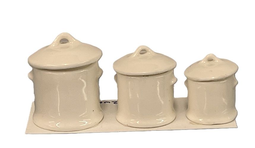 Set of Large White Canisters by Falcon a3002wh
