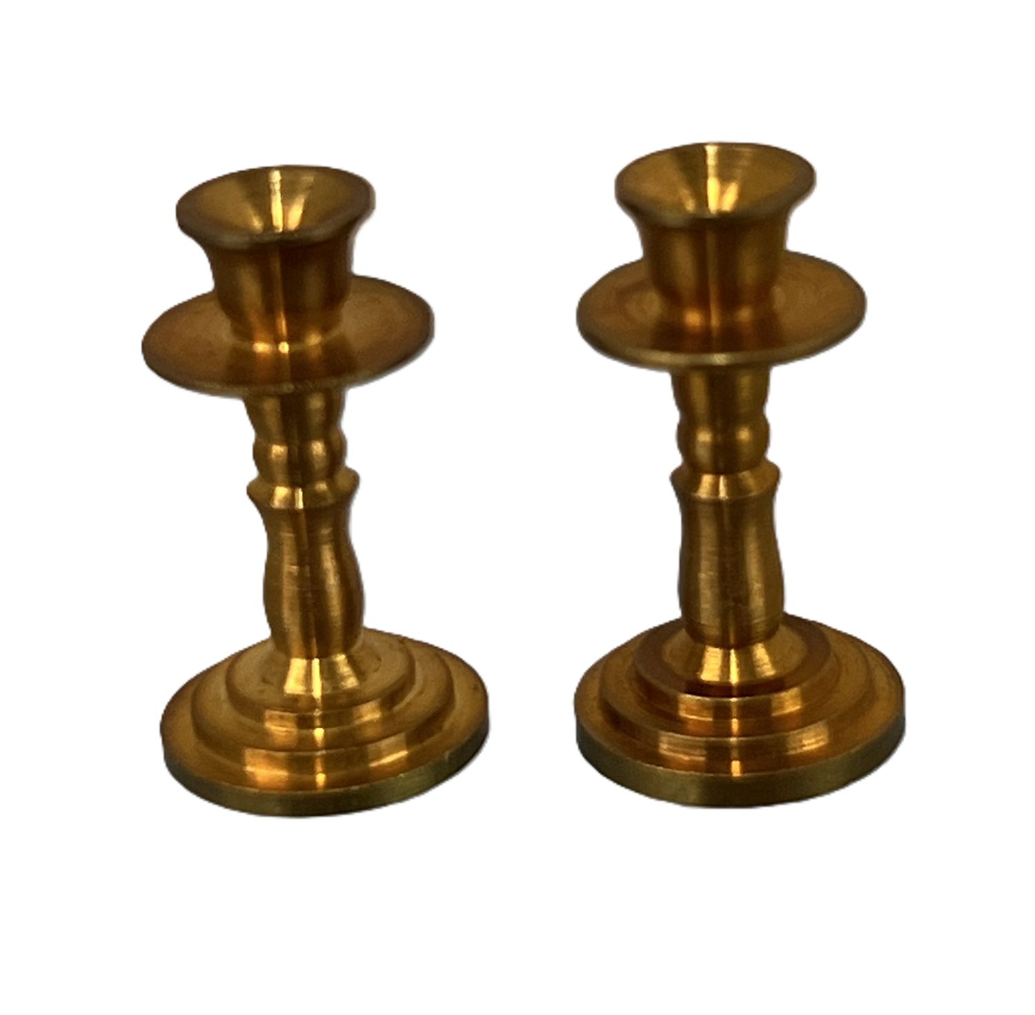 Set of Old Brass Candlesticks mc031146