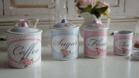 Shabby Chic Rose Canisters ttmt12