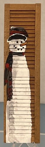 Shutter with painted snowman mc925x