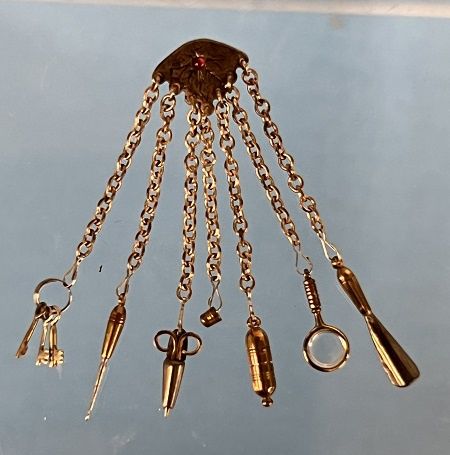 Silver Chatelaine from Estate lh4086