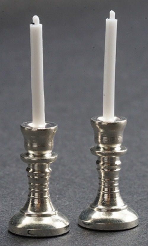 Silver Tone Candlesticks, Set of 2 im65585