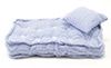 Single Mattress with Pillow, Blue/White CLA99502