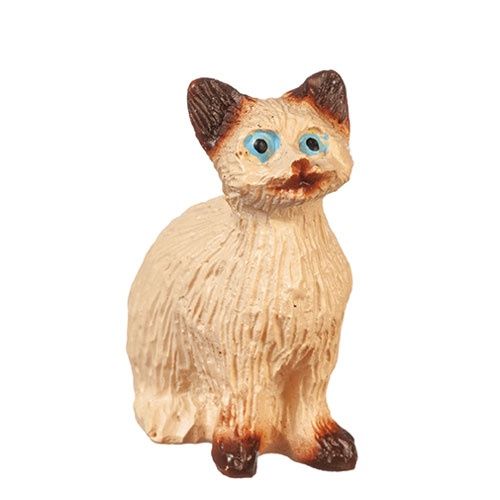 Sitting Cat Eyes Open/Siamese AZE0214