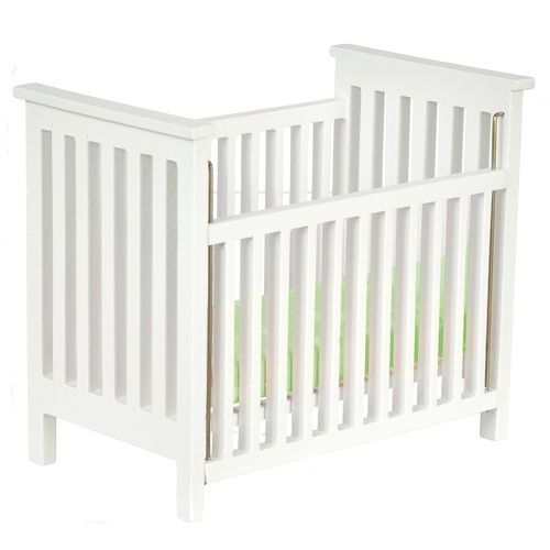 Slat Nursery Crib/White/BL-G CL10613