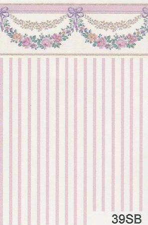 Rose Swag Lavender 39SB wal39sb