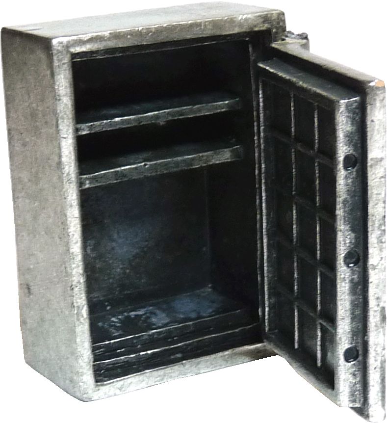 Safe with gold, silver, and money h700