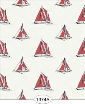 Sailboat Print - Red WAL1374A