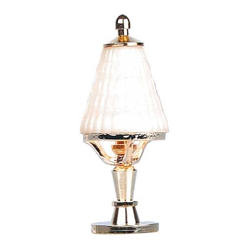 Scalloped Table Lamp Item #2642 White scalloped shade. Replaceab hw23707