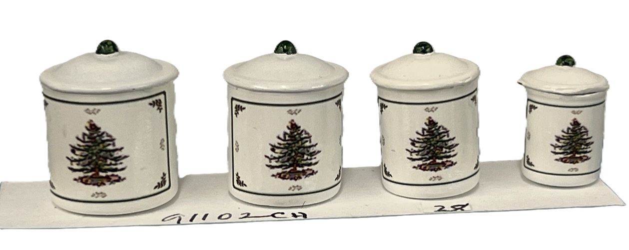Set of "Spode" Christmas Tree Canisters 91102ch