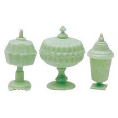 Set of Three Jadeite-Look Candy Dishes cb23068