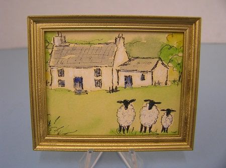 Sheep and Cottage Painting mc06058