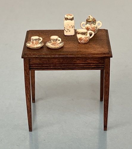 Side Table with China Pieces MC031726