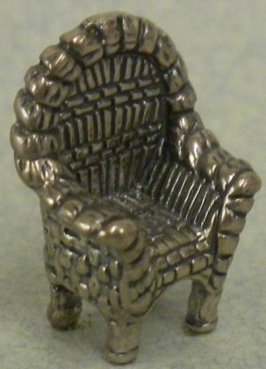 Silver 'Wicker' Chair AUC629