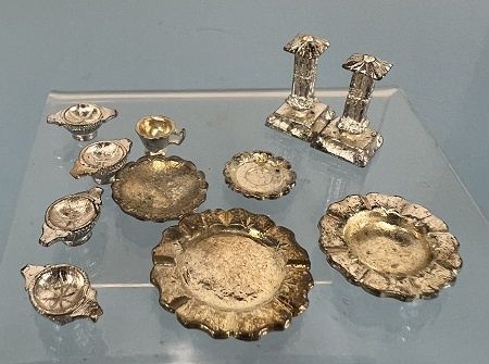 Silver Plated Dishes and Candlesticks mc913