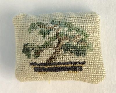 Small Bonsai Petit Point Pillow au5248