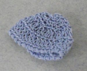 Small Blue Crocheted Winter Cap CR10