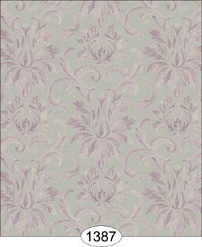 Silk Damask - Purple on Grey WAL1387