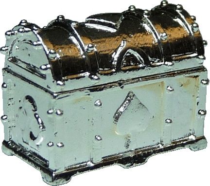 Silver Treasure Chest j065