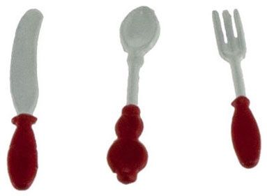 Silverware-Red &amp; White, 3 mul5296a