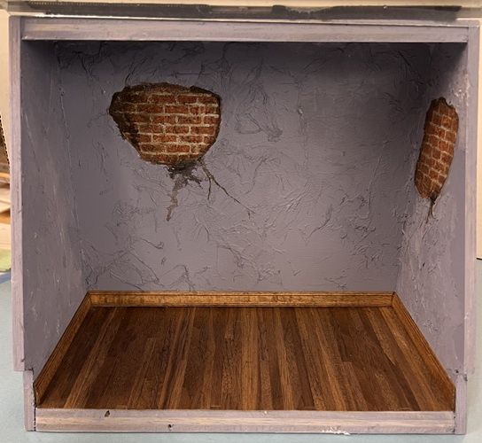 Sit-About Roombox - Old Stucco with Exposed Brick mc031111