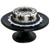 Spider Cake on a Black Cake Plate k2237