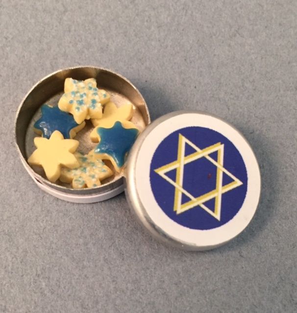 Star of David Cookies in Tin BDk3206