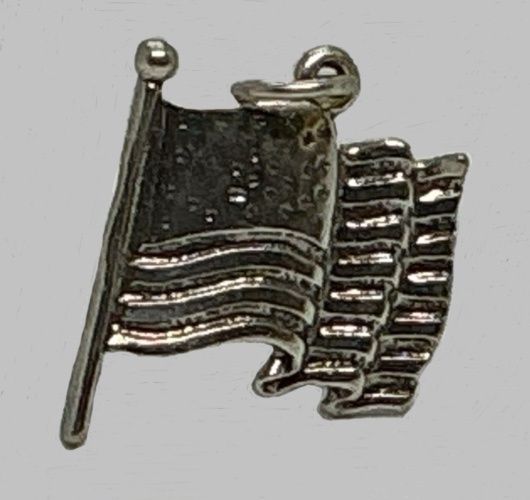 Sterling Waving Flag Charm mc031205
