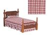 Single Bed, Burgundy/Walnut, CB AZT6338
