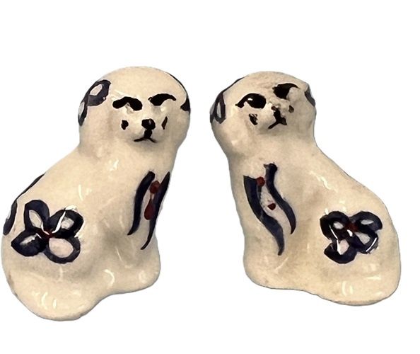 Staffordshire dog set-blue and white mc030659