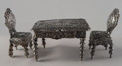 Sterling Silver Dining Table and Chairs lh620152