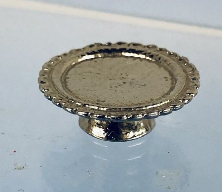 Small Silver coated Cake Plate and Serving Knife mc34373