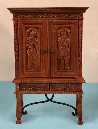 Spanish Sacristy Cupboard Walnut Miniature JBM Church Furniture JJ06043WN