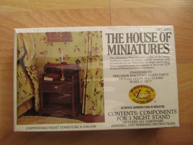 The House of Miniatures Chippendale Night Stand Kit no40012