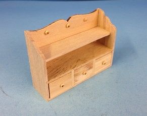 Three Drawer Rack with Shelf and Pegs vm1501