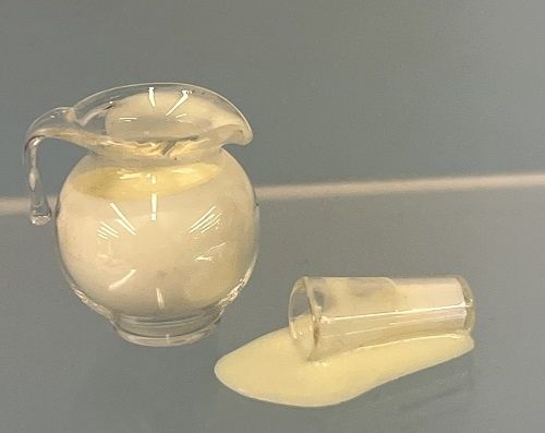 Spilled Milk Glass and Pitcher MC196x
