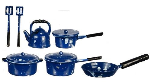Splatter Ware Pots and Pans Set ( Painted Metal) g6104