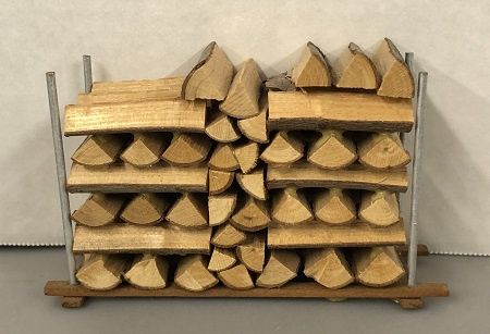 Stacked Firewood in a Holder mc62212