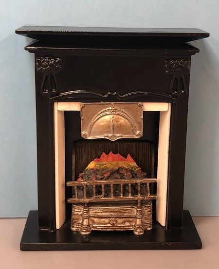 Tall Black Fireplace 113255