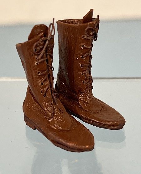 Tall Brown Leather Hiking Boots by Doll's Cobbler ala928