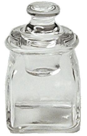 Square Glass Jar with Glass Top hb506